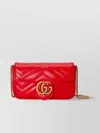 Gucci Mini Quilted Chain Shoulder Bag In Red
