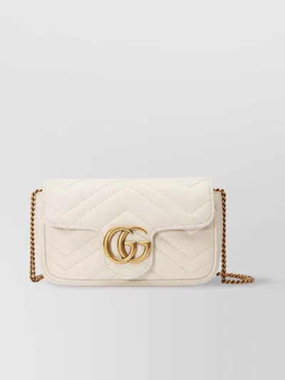 Gucci Mini Quilted Heart Bag In Neutral