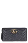 Gucci Mini Quilted Leather Zip Around Wallet In Black