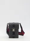 Gucci Mini Shoulder Bag In Black Gg Supreme Fabric In Black