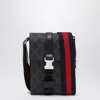 Gucci Mini Shoulder Bag In Black Gg Supreme Fabric Men In Black
