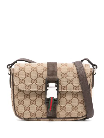 Gucci Mini Shoulder Bag With Monogram In Beige