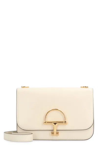 Gucci Mini Structured Leather Shoulder Handbag In Neutral