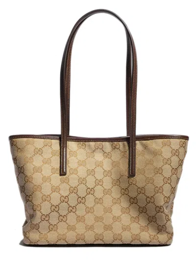 Gucci ? Mini Structured Tote Bag, 19cm X 25cm X 11.5cm In Beige