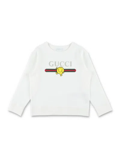 Gucci Mini Stylish Comfort Cotton Sweatshirt For Boys In White