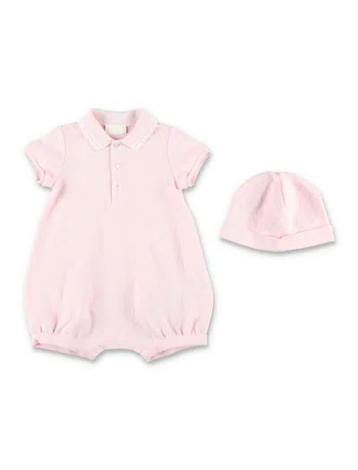 Gucci Mini Stylish Two-piece Set For Boys In Baby Pink