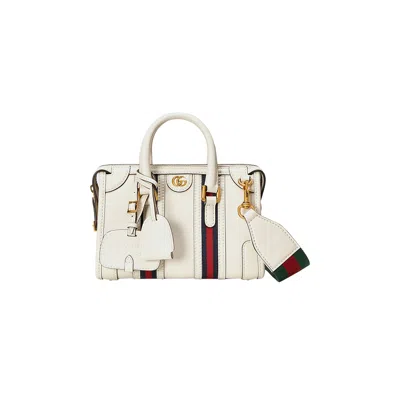Pre-owned Gucci Mini Top Handle Bag With Double G 'white' | Men's Size Onesize
