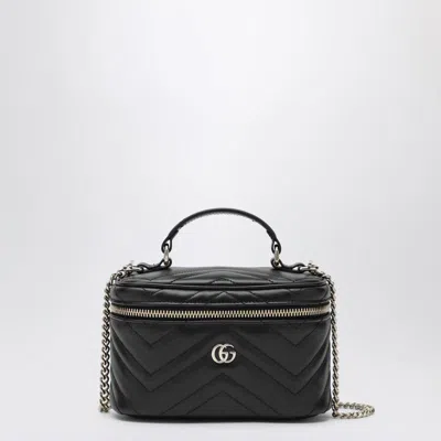 Gucci Mini Vanity Bag Gg Marmont In Black