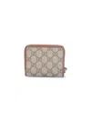Gucci Women Gg Emblem Zipped Wallet In Ebony Sundial