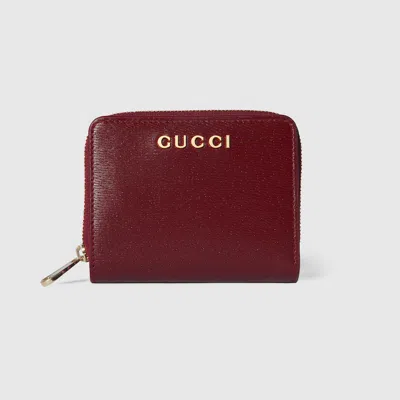 Gucci Mini Wallet With  Script In Red