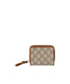 Gucci Mini Zipper Wallet In Nude