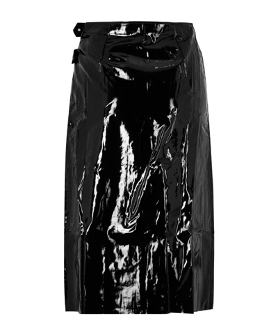 Gucci Minimalist Midi Skirt In Black