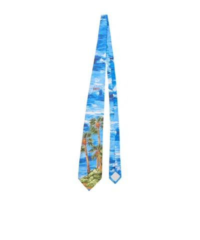 Gucci Minimalist Silk Tie In Multi