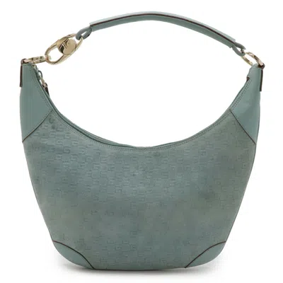 Pre-owned Gucci Mint Blue Suede Shoulder Bag ()