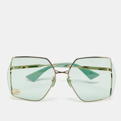 Pre-owned Gucci Mint Green Gg0817s Oversized Sunglasses