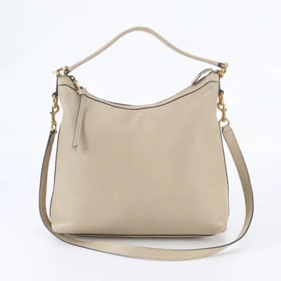 Pre-owned Gucci Miss Gg Beige Leather Handbag Shoulder Bag ()