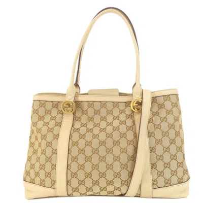 Pre-owned Gucci Miss Gg Brown Canvas Tote Bag ()
