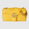 Gucci Mittelgrosse Gg Marmont Schultertasche In Yellow