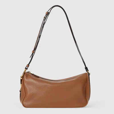 Gucci Mittelgrosse Half Horsebit Schultertasche In Brown