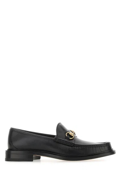 GUCCI MOCASSINI IN PELLE NERA  UOMO