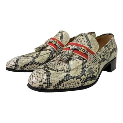 Pre-owned Gucci Mocassini Palm Springs Uomo  Pelle 45 Eu In Brown