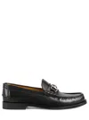 Gucci Horsebit Detail Leather Loafers In Black