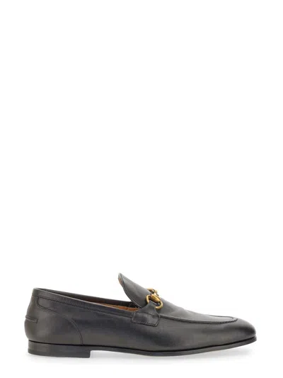 Gucci Jordaan Leather Loafers With Horsebit In Animal Print