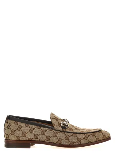 Gucci Moccasini Morsetto In Beige-ebony/n.cocoa