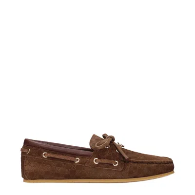 Gucci Moccasins Female Camouflage Brown