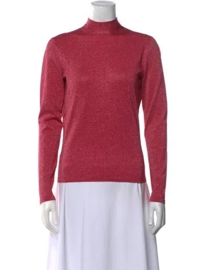 Pre-owned Gucci Mock Neck Long Sleeve Sweatshirt In Pink