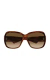 Gucci Eyewear Oversized Frame Sunglasses In Brown