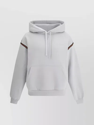 GUCCI MODERN COTTON HOODIE COLORED BANDS
