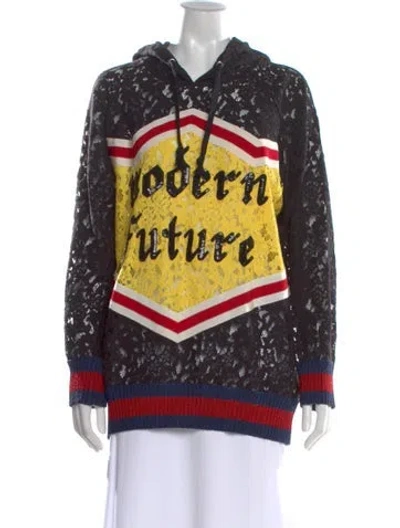 Pre-owned Gucci Modern Future Graphic Print Sweater In Black