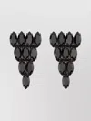 Gucci Modern Multi-stone Geometric Earrings In Black
