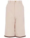 Gucci Leather Trimmed Knee-length Short