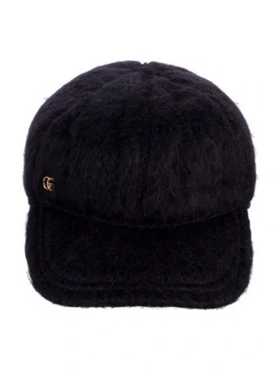 Pre-owned Gucci Mohair Baseball Cap In Black