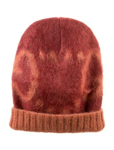 Pre-owned Gucci Mohair Beanie. In Orange
