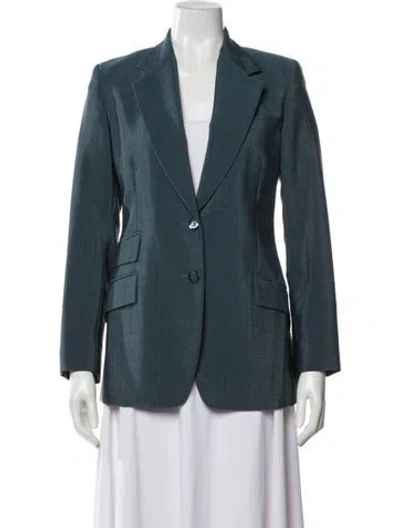 Pre-owned Gucci Mohair Blazer In Blue