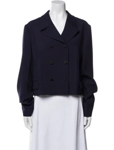 Pre-owned Gucci Mohair Blazer In Blue