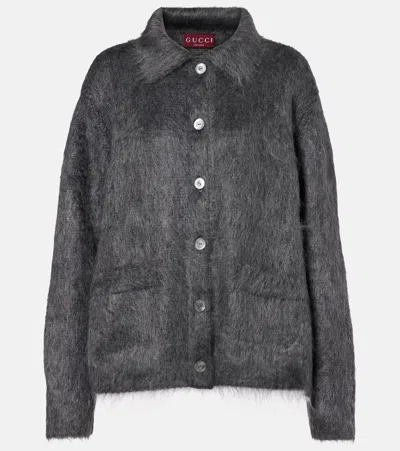 Gucci Mohair-blend Cardigan In Black