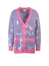 Gucci Multicolor Sequined Chevron-knit Cardigan In Multicolor