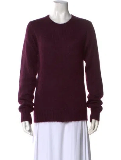 Pre-owned Gucci Mohair Crew Neck Sweater In Purple
