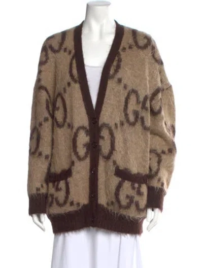 Pre-owned Gucci Mohair Printed Sweater In Neutral