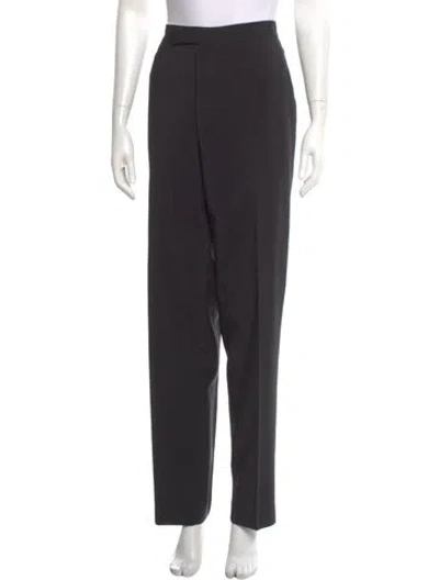 Pre-owned Gucci Mohair Straight Leg Pants In Black