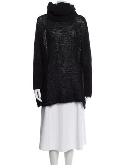 Pre-owned Gucci Mohair Turtleneck Sweater In Black