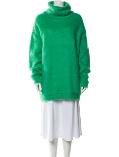 Pre-owned Gucci Mohair Turtleneck Sweater W/ Tags In Green