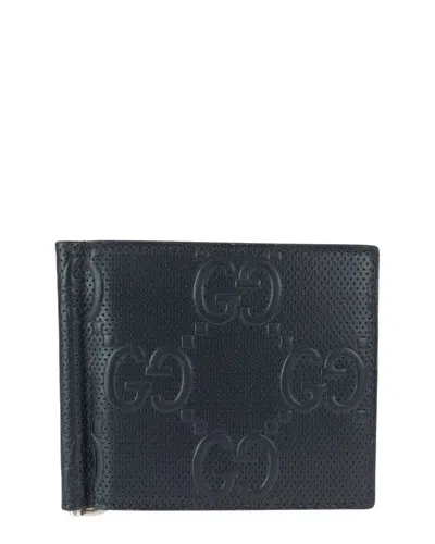 Gucci Money Clip Card Case (authentic Pre-loved) In Black