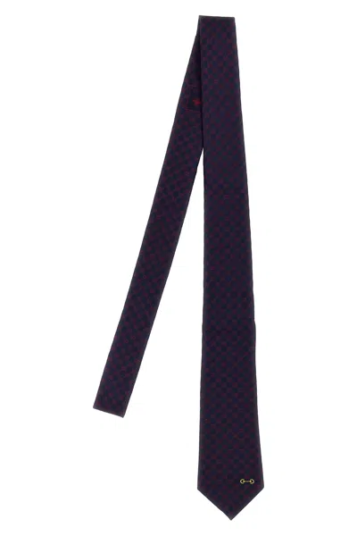 Gucci 'mono Morset' Tie In Blue