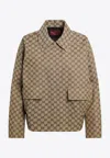 Gucci Jackets Adjustable Hem Buttoned Cuffs Front Pockets In Sand