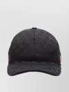 Gucci Cotton Blend Gg Hat With Web Ribbon In Blue